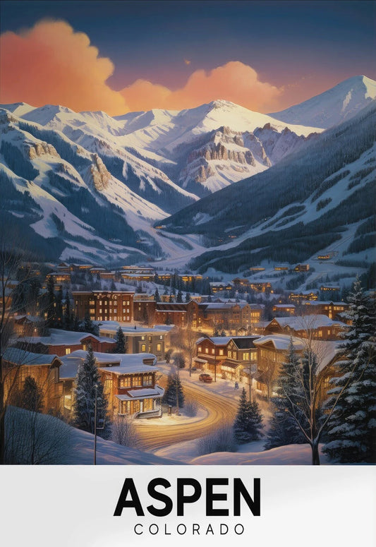 Ski Resort Travel Artwork